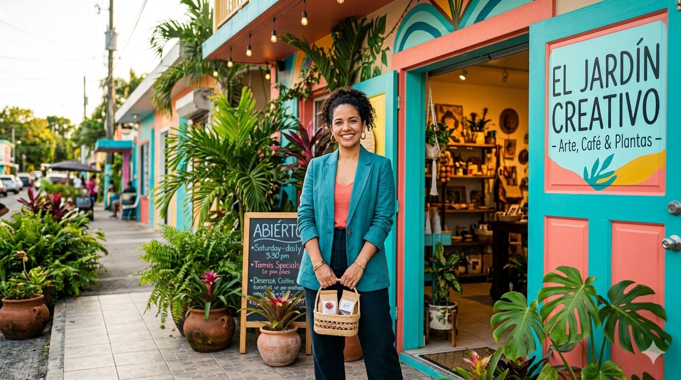 Dueña de negocio en Puerto Rico